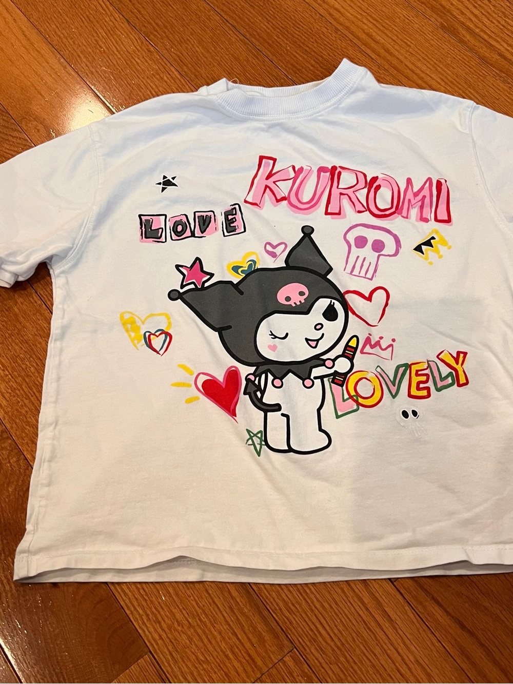 Girls Zara Kids x Sanrio Kuromi Graffiti Graphic T-Shirt Size 9/10